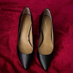 Calvin Klein Women's Glossy Black Heels